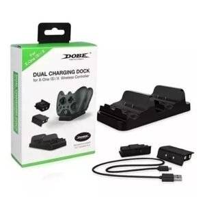 Dock Carregador Duplo P/ Controle X Box One/x/s + Baterias 2 - Preta