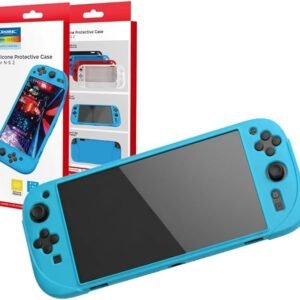 Capa de Silicone Antiderrapante Case Protetora Anti Poeira para Switch 2 - Azul