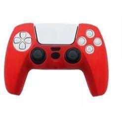 Capa de Silicone Lisa Para Controle Manete Ps5 - vermelho