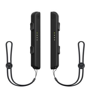 Alças Joycon, substituição para Switch Joycon, alça de pulso ajustável Joycon, pacote com 2 (preta)